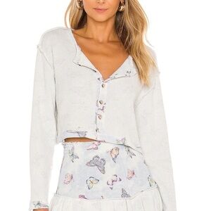 LSF Glasgow Cardigan in Aqua Reflections